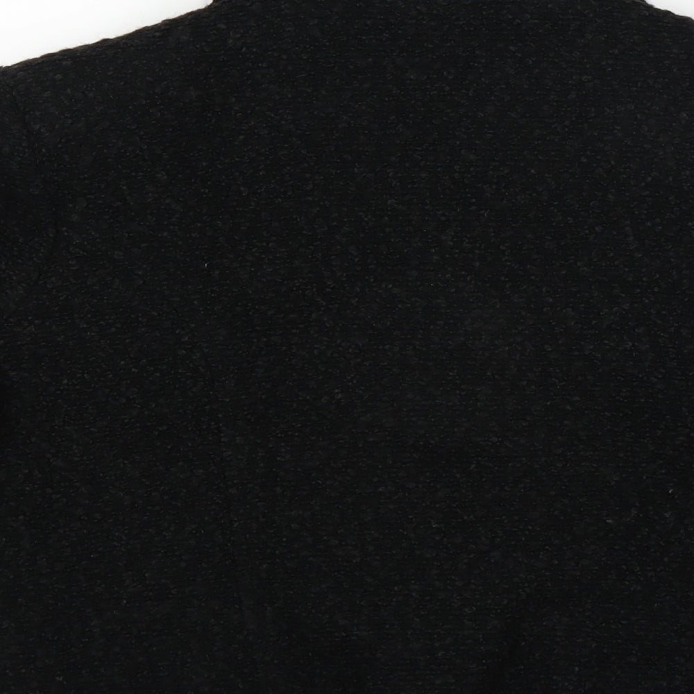 Preworn Womens Black Overcoat Coat Size 16