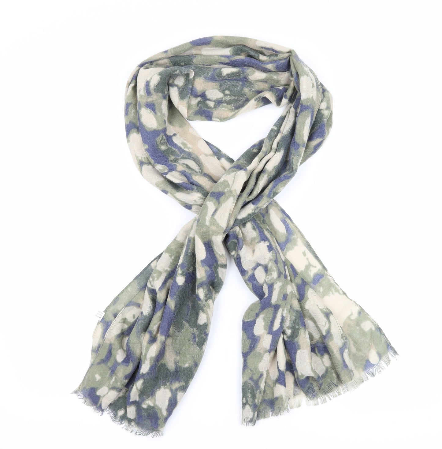 Preworn Womens Beige Camouflage Scarf