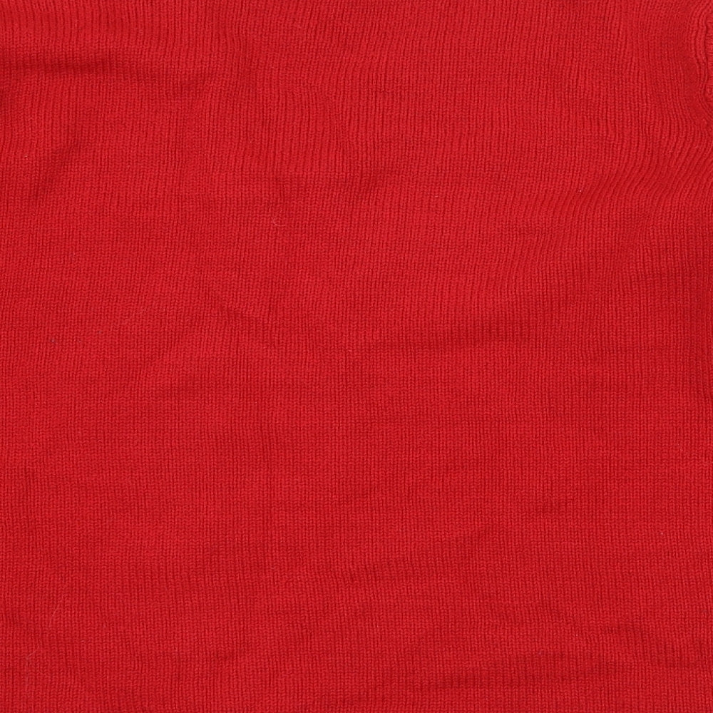 Isle Womens Red Pullover Jumper Size M