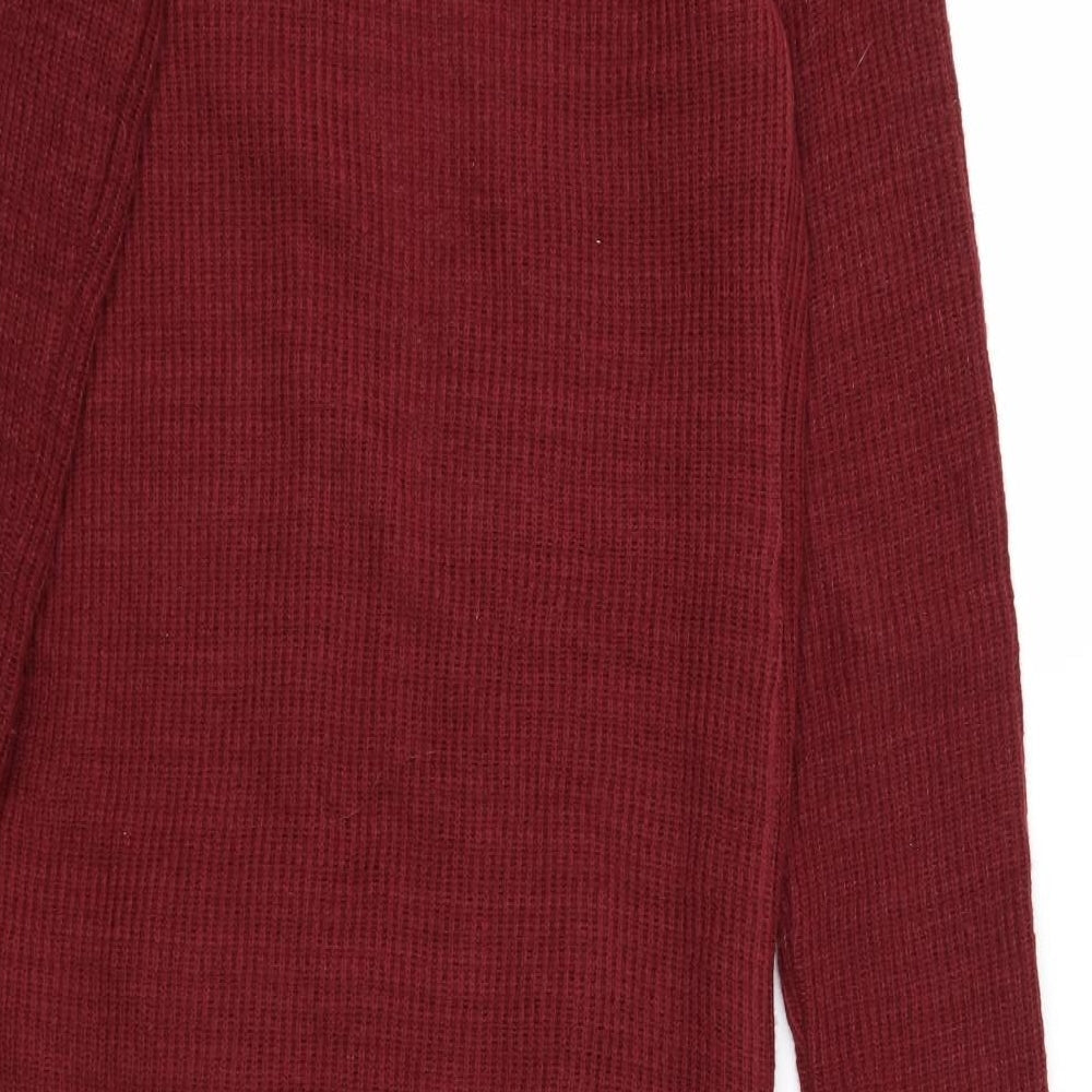 Boohoo Womens Red Jacket Coatigan Size 4