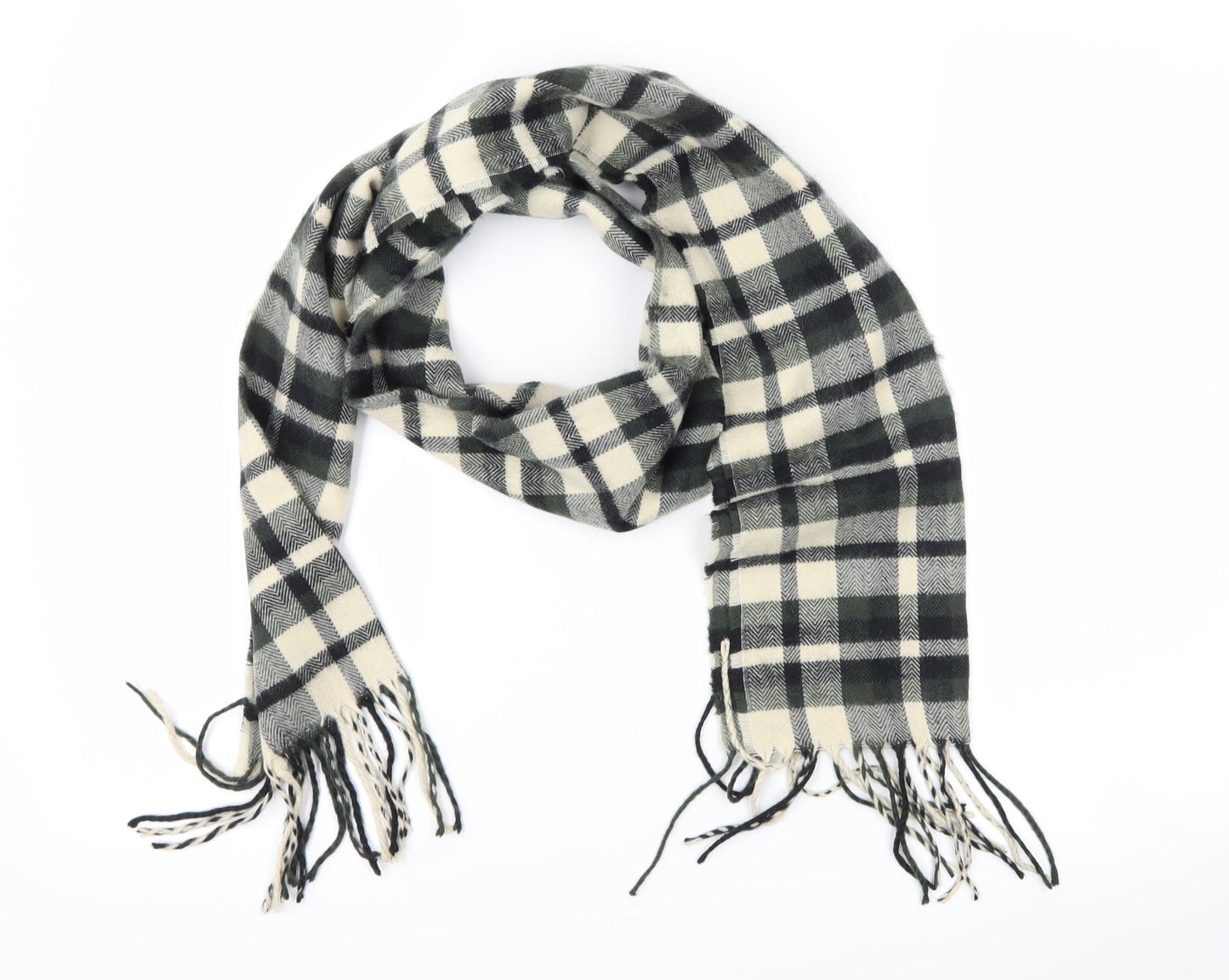 Preworn Womens Grey Check Scarf