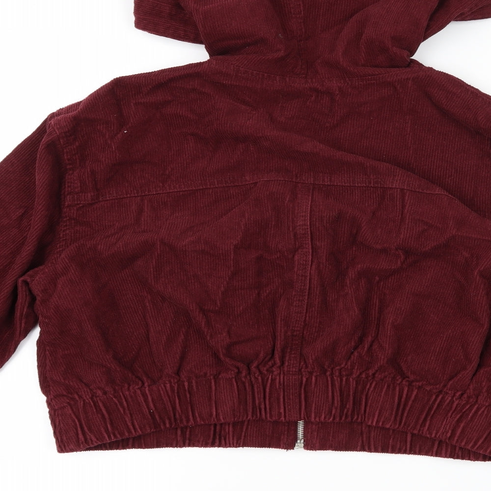 Boohoo Womens Purple Corduroy Jacket Size 10