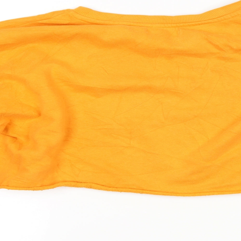 Zara Womens Orange Pullover Sweatshirt Size S