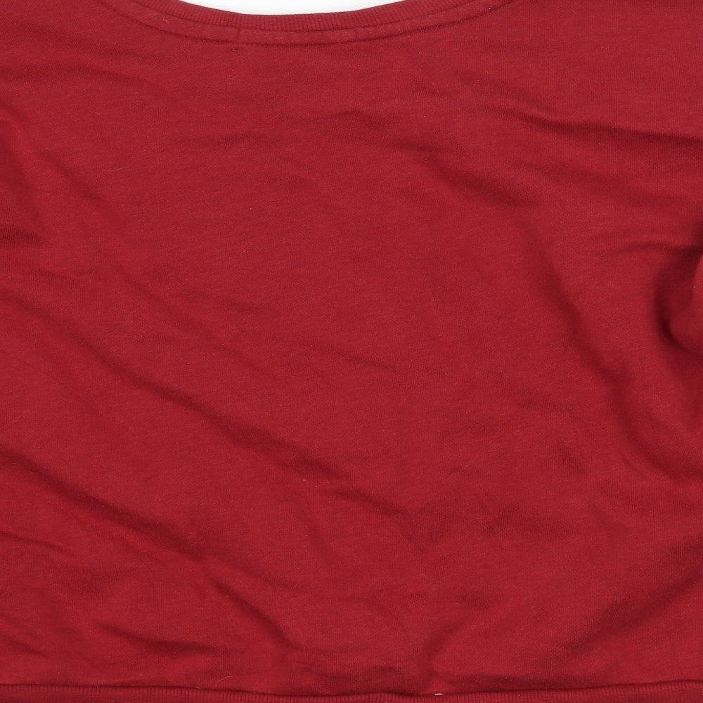 Primark Womens Red Pullover Sweatshirt Size 8 - slogan