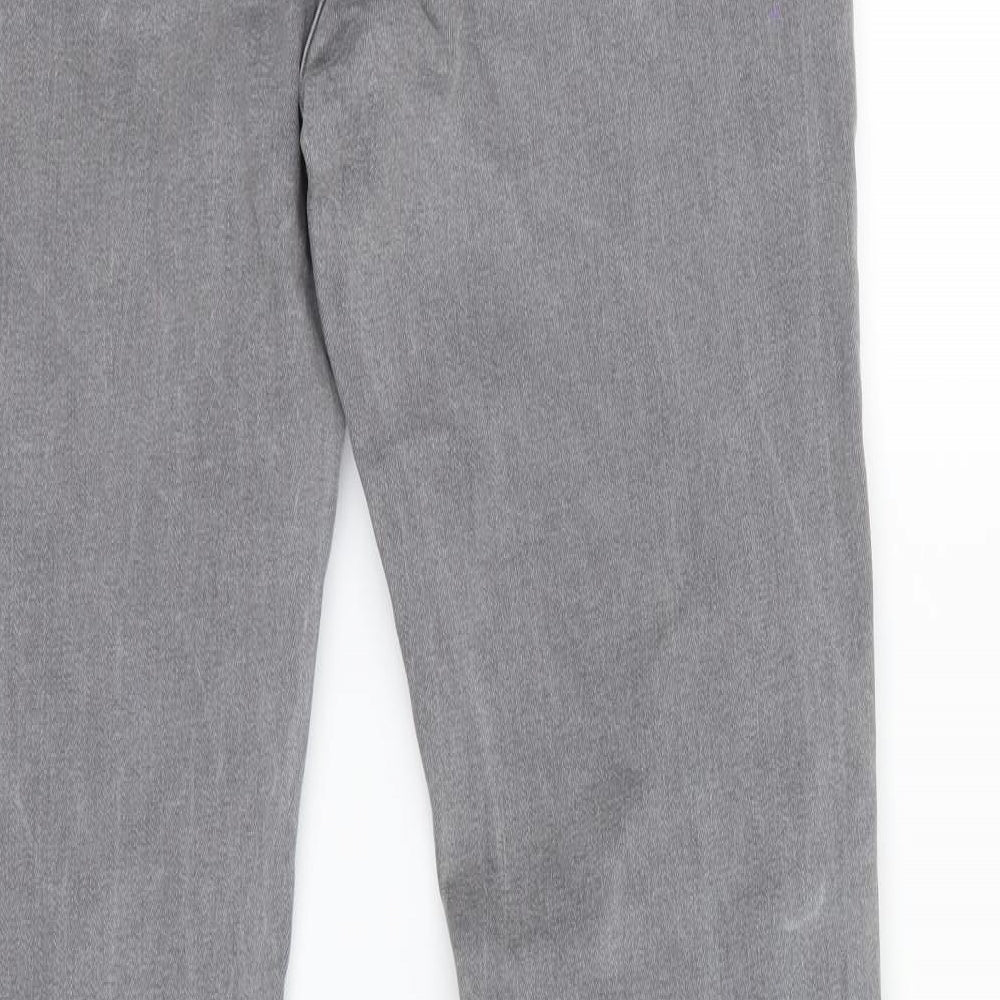 New Look Womens Grey Straight Jeans Size 34 in L26 in