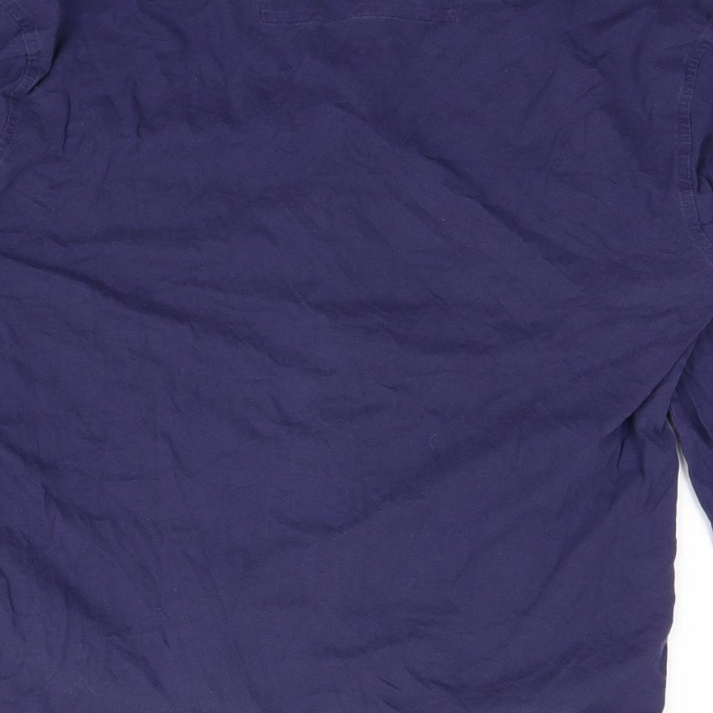 Preworn Womens Purple Basic Button-Up Size S