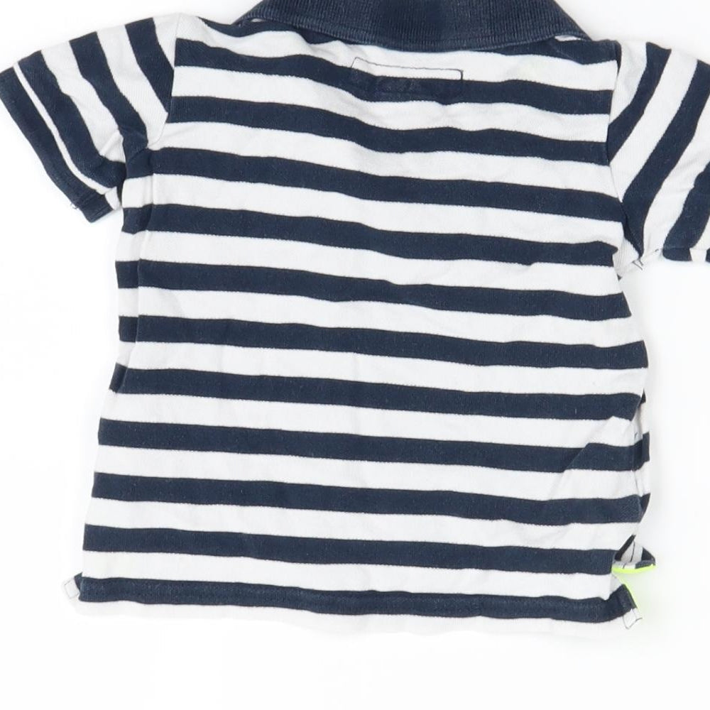 H&M Blue Striped Pullover Polo Size 3-6 Months