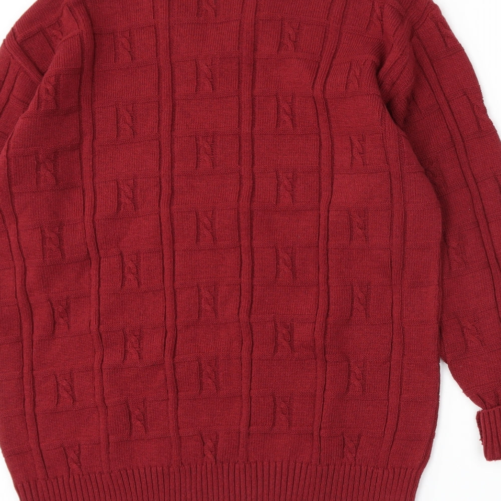 Tom Hanson Womens Red Knit Pullover Jumper Size L