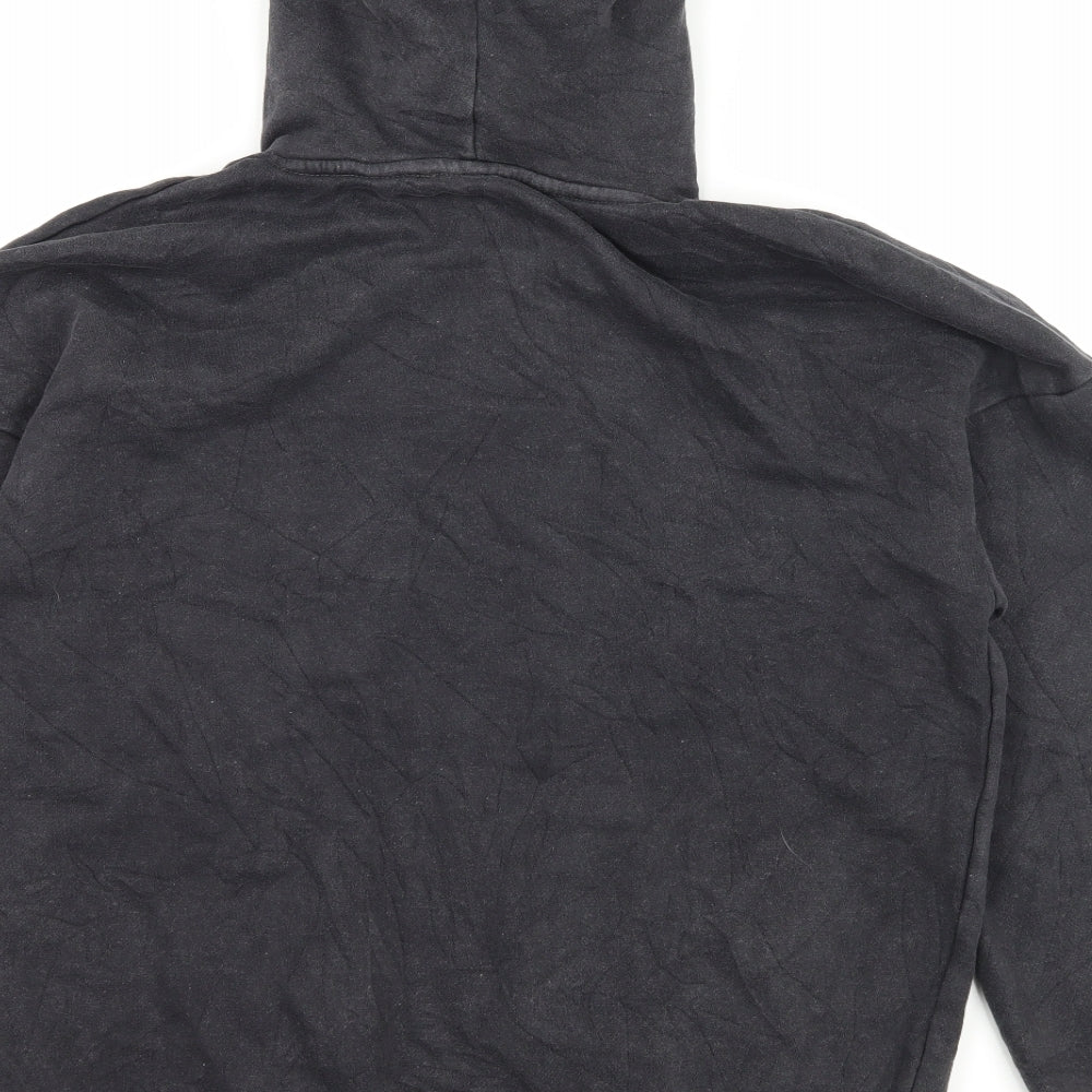 Missguided Womens Grey Jersey Pullover Hoodie Size 4