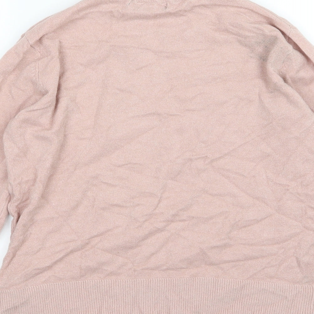 Primark Womens Pink Knit Pullover Jumper Size 14