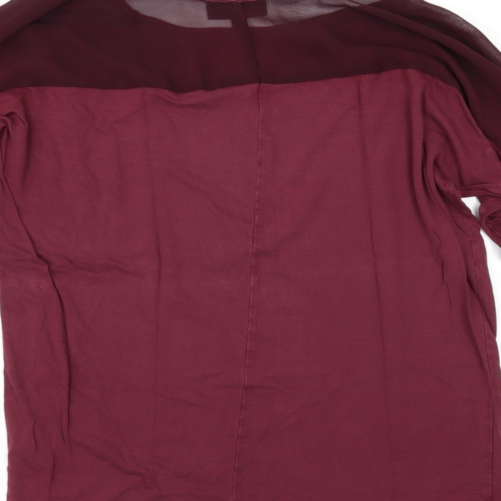 Warehouse Womens Red Basic Polo Size 12