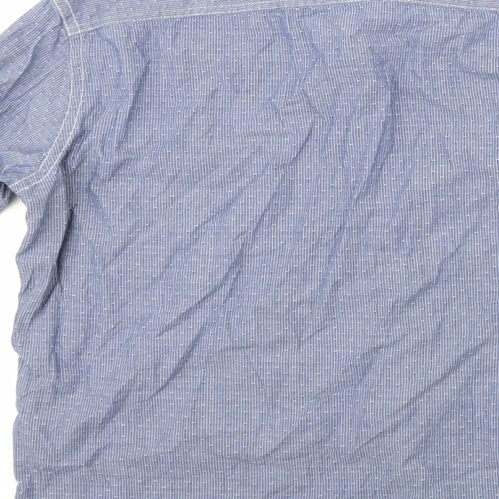 Claudio Campione Mens Blue Button-Up Size M
