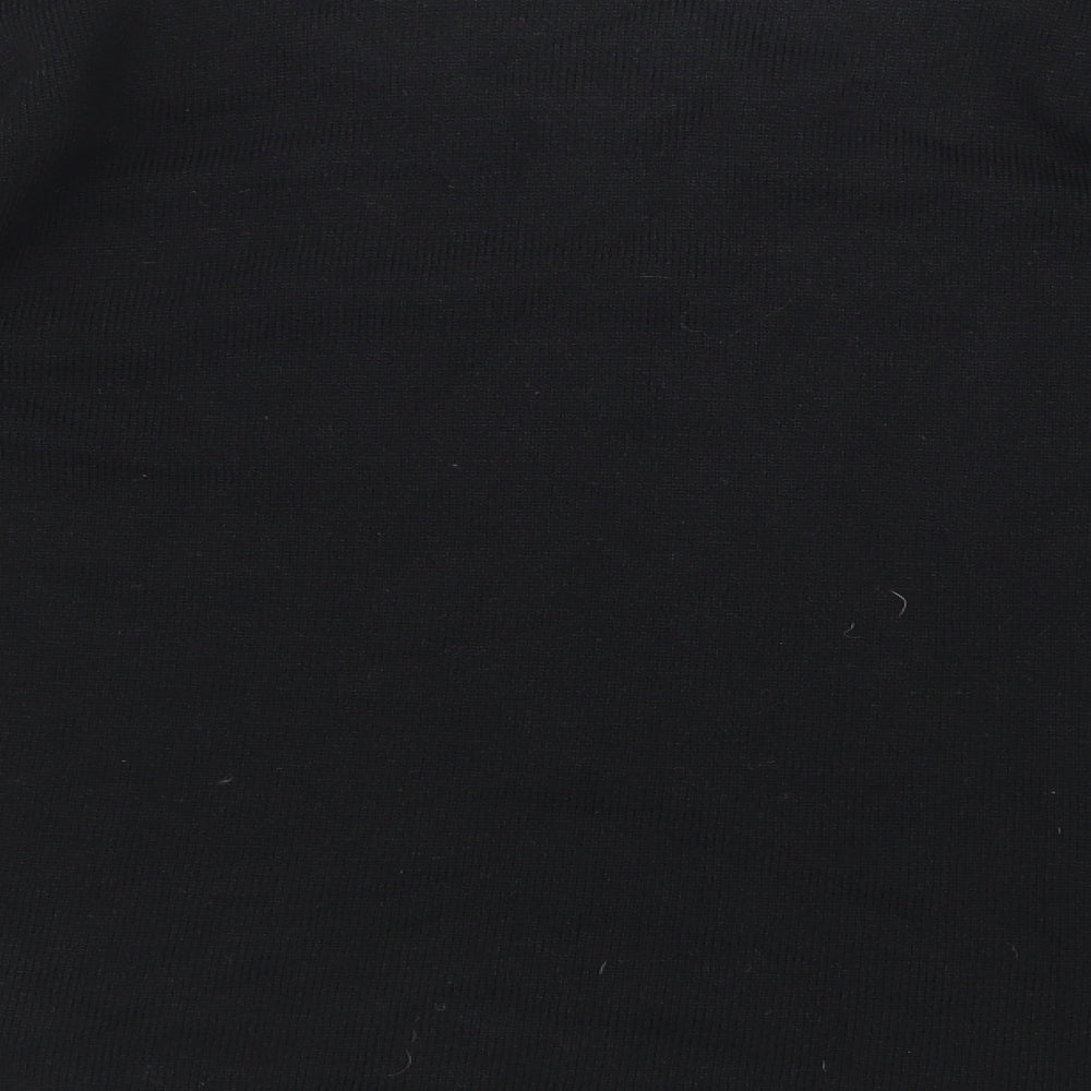 Classic Womens Black Knit Pullover Jumper Size M