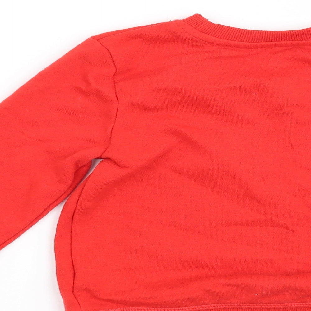 Matalan Boys Red Pullover Sweatshirt Size 2-3 Years - Xmas Mode On