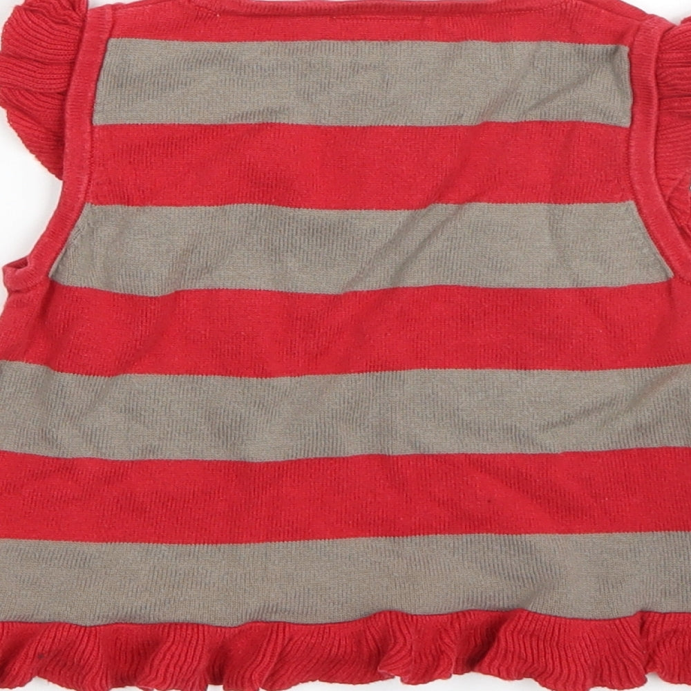 NEXT Girls Red Polka Dot Basic T-Shirt Size 2-3 Years