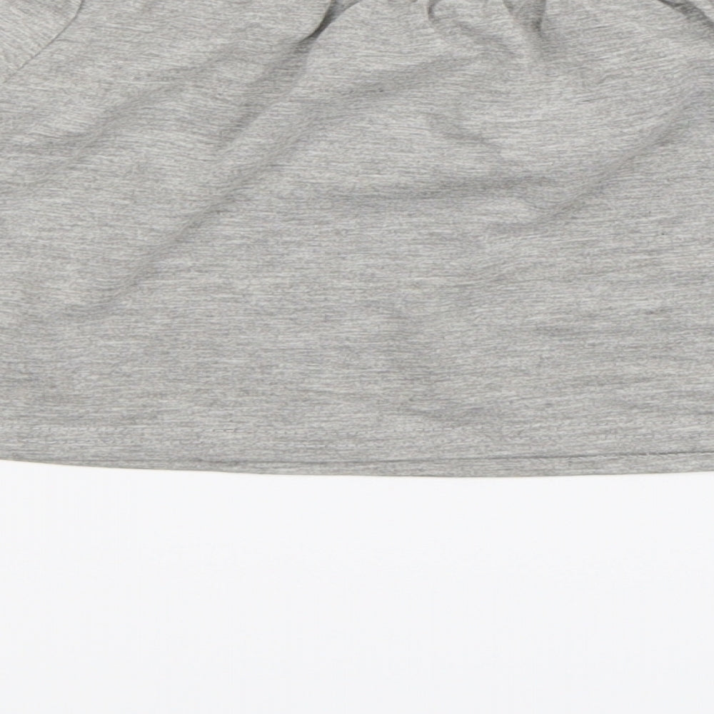 Boohoo Womens Grey Basic T-Shirt Size 10
