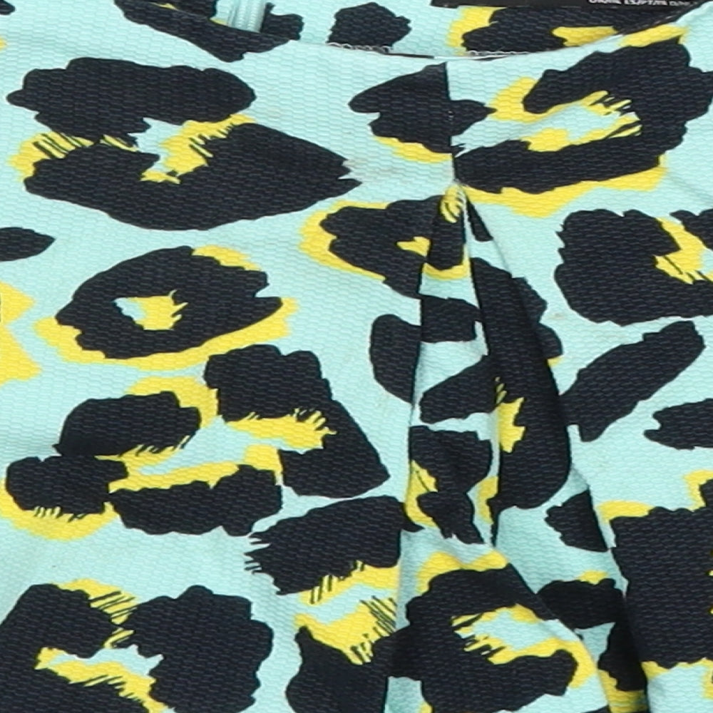 Atmosphere Womens Blue Animal Print Cut-Off Shorts Size 10