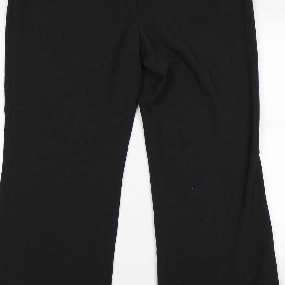 Marks and Spencer Womens Grey Trousers Size 14 L26 in - WORK OFFICE WEAR