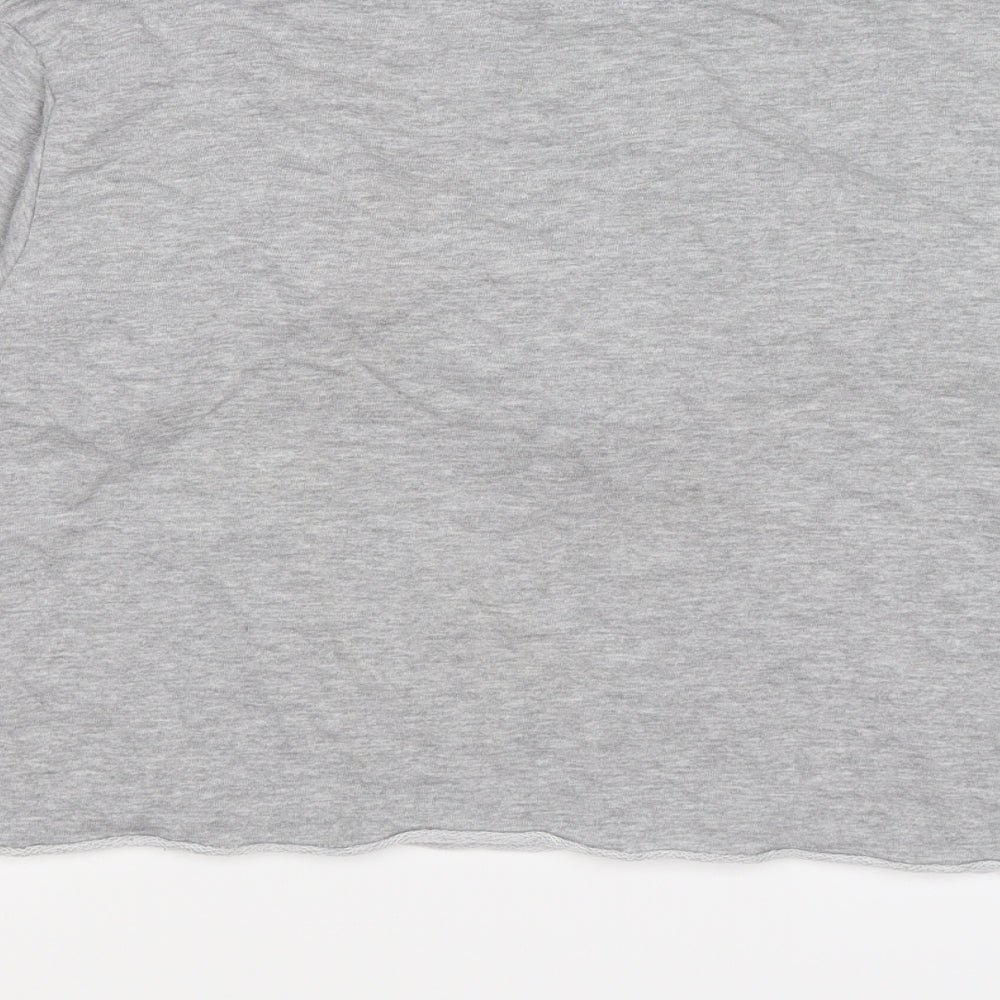 Missguided Womens Grey Pullover Sweatshirt Size 10 - CROPPED