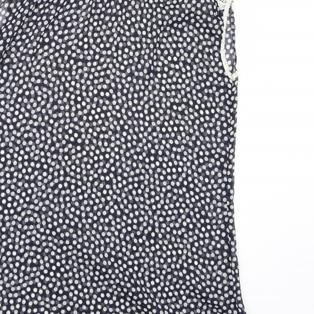 Be Beau Womens Black Polka Dot Basic Blouse Size 12