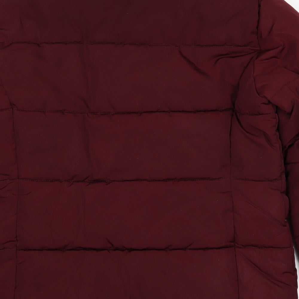 Topshop Womens Purple Puffer Jacket Coat Size 8
