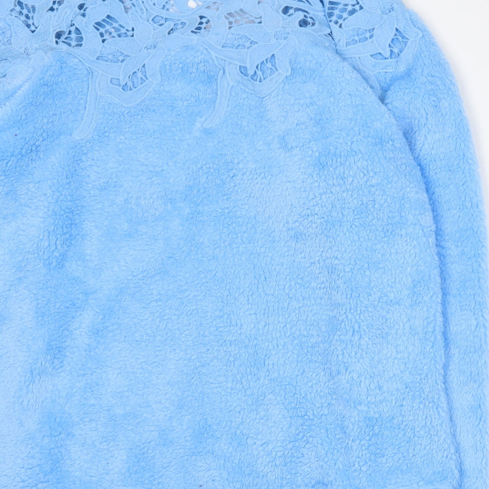 Zanzea Womens Blue Pullover Sweatshirt Size XL