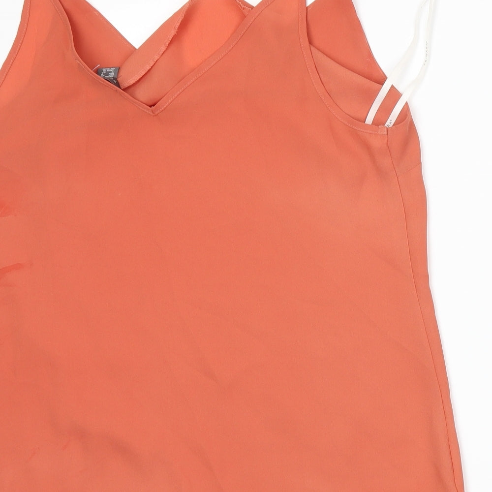 Primark Womens Orange Basic Tank Size 12