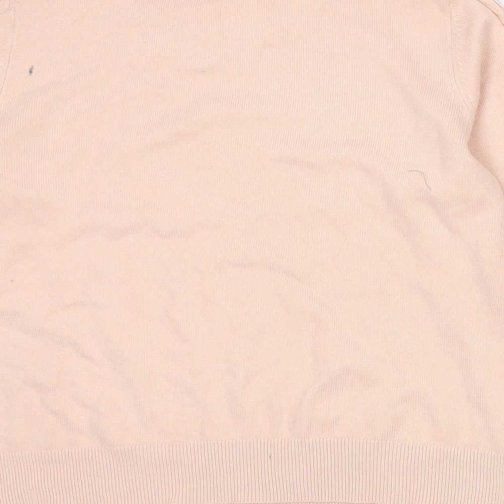 Preworn Womens Pink Knit Pullover Jumper Size 16
