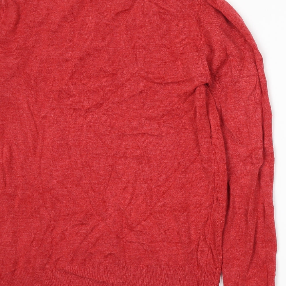 Cedarwood State Womens Red Knit Pullover Jumper Size M