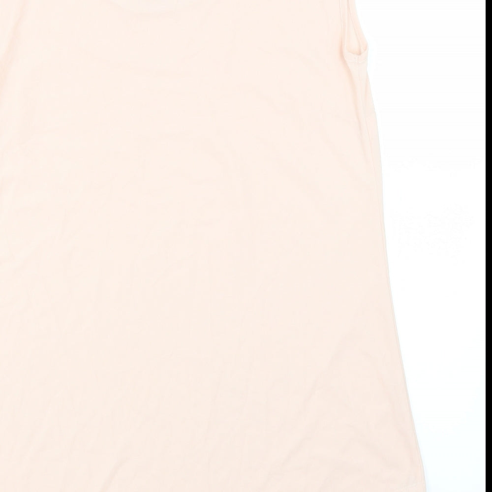 Preworn Womens Pink Basic Blouse Size M - Asymmetric Hem