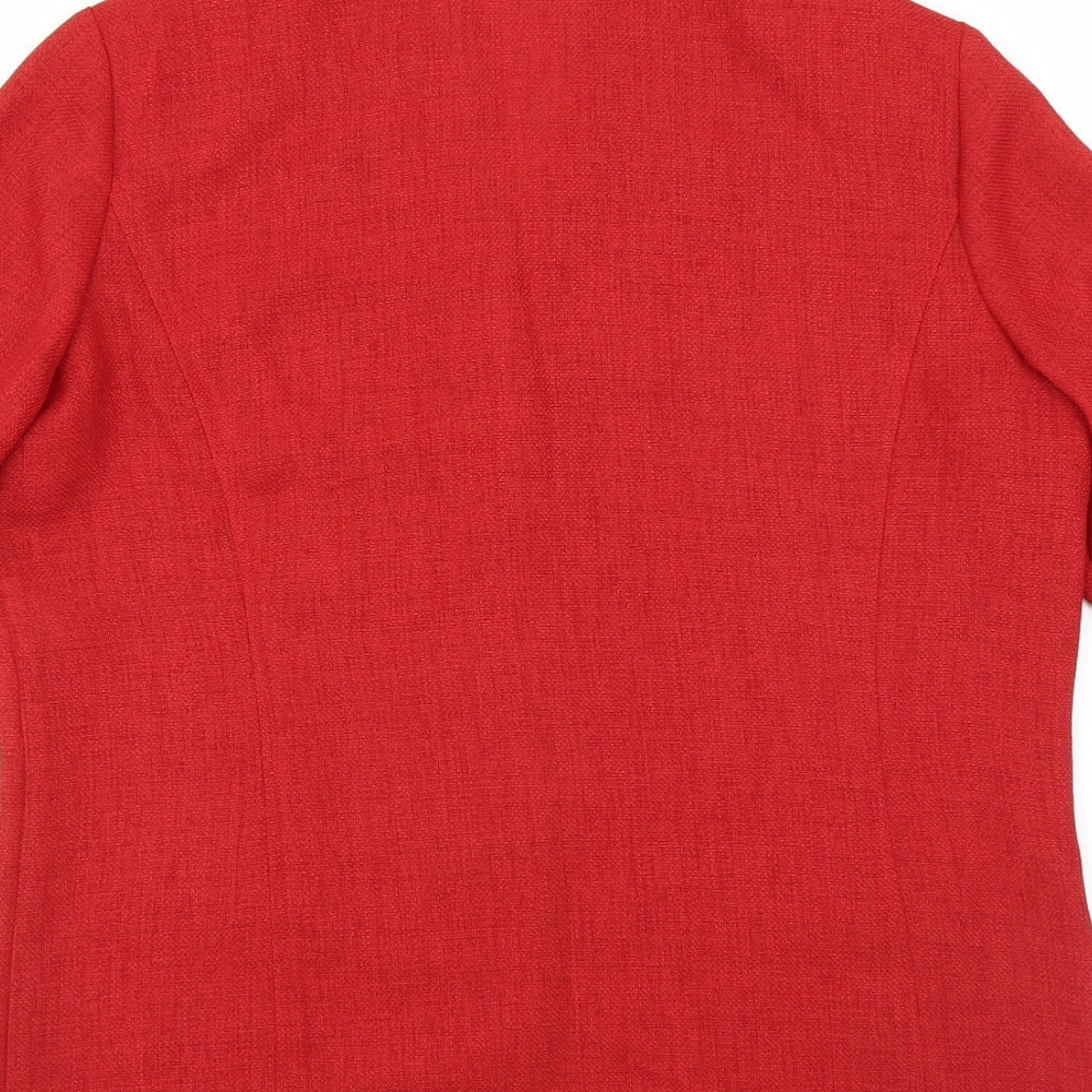 pier angelini Womens Red Basic Blouse Size 12