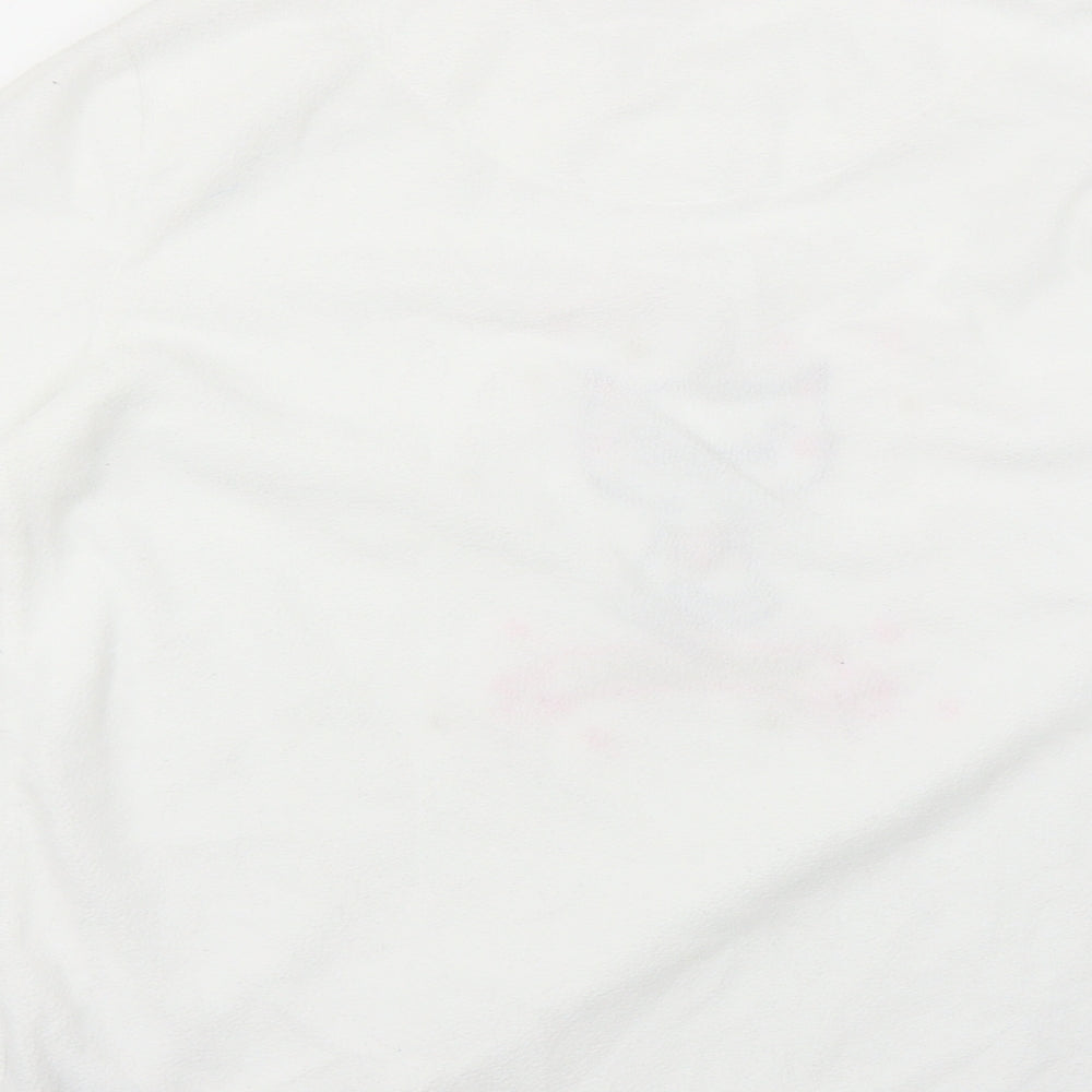 Primark Womens White Solid Top Pyjama Top Size M - Unicorn cat