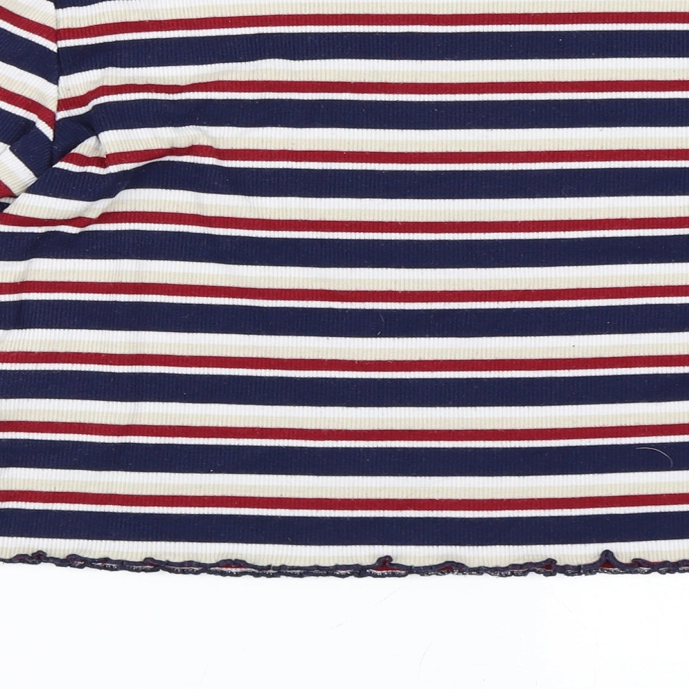 H&M Womens Blue Striped Pullover Jumper Size L