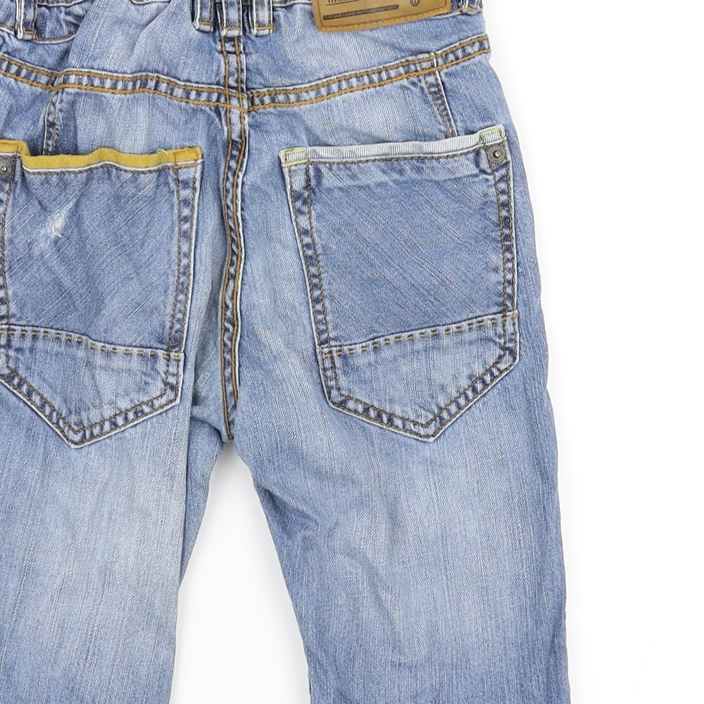 Zara Boys Blue Denim Cargo Shorts Size 6-7 Years