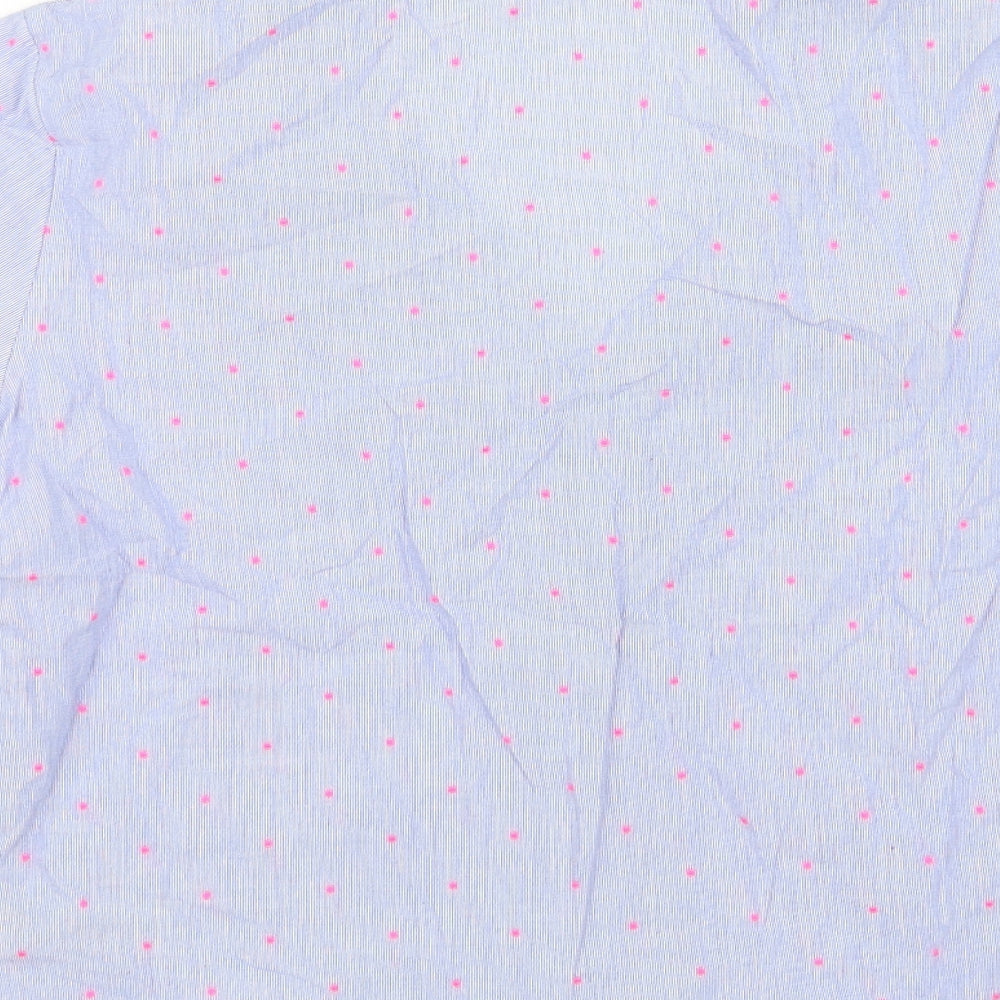 Marks and Spencer Womens Blue Polka Dot Top Pyjama Top Size 8