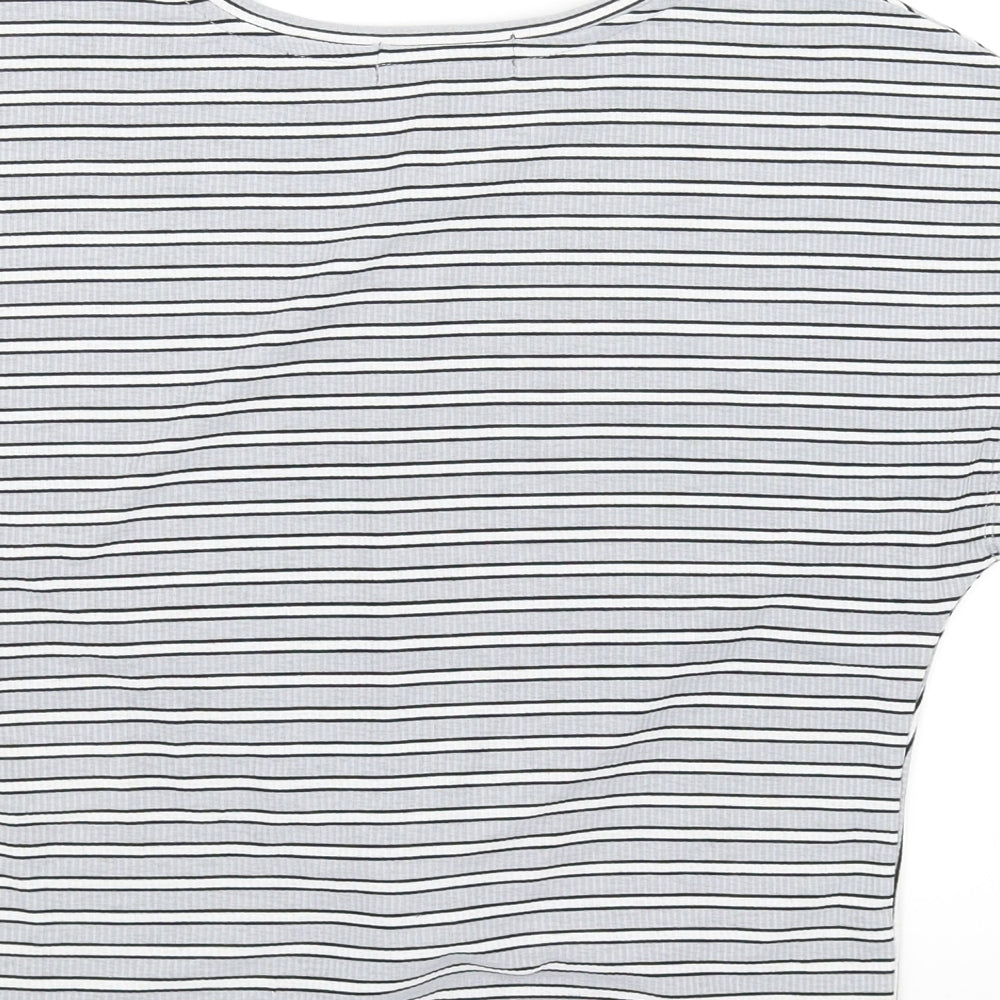 Primark Womens Grey Striped Basic Blouse Size XS