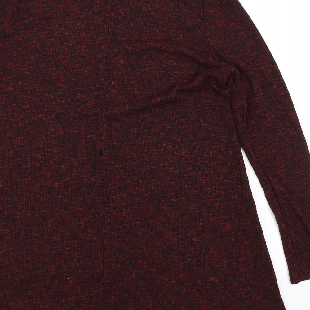 Topshop Womens Red Pullover Jumper Size 16