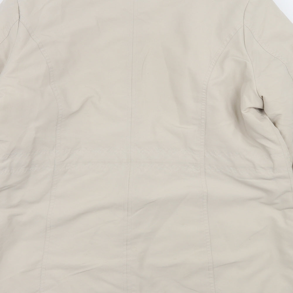 BHS Womens Beige Quilted Coat Size 14