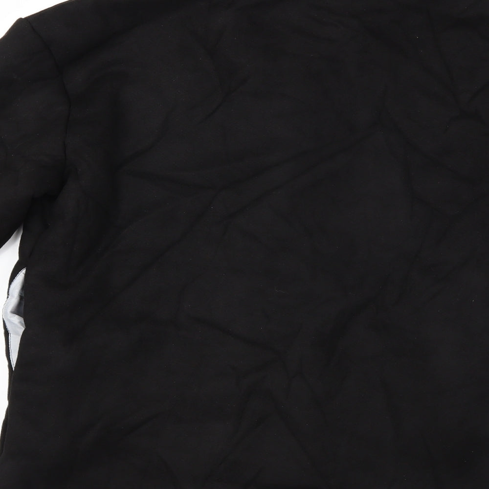 Preworn Womens Black Overcoat Coat Size L
