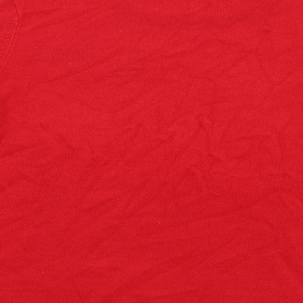 Pure & Natural Womens Red Pullover Jumper Size 14