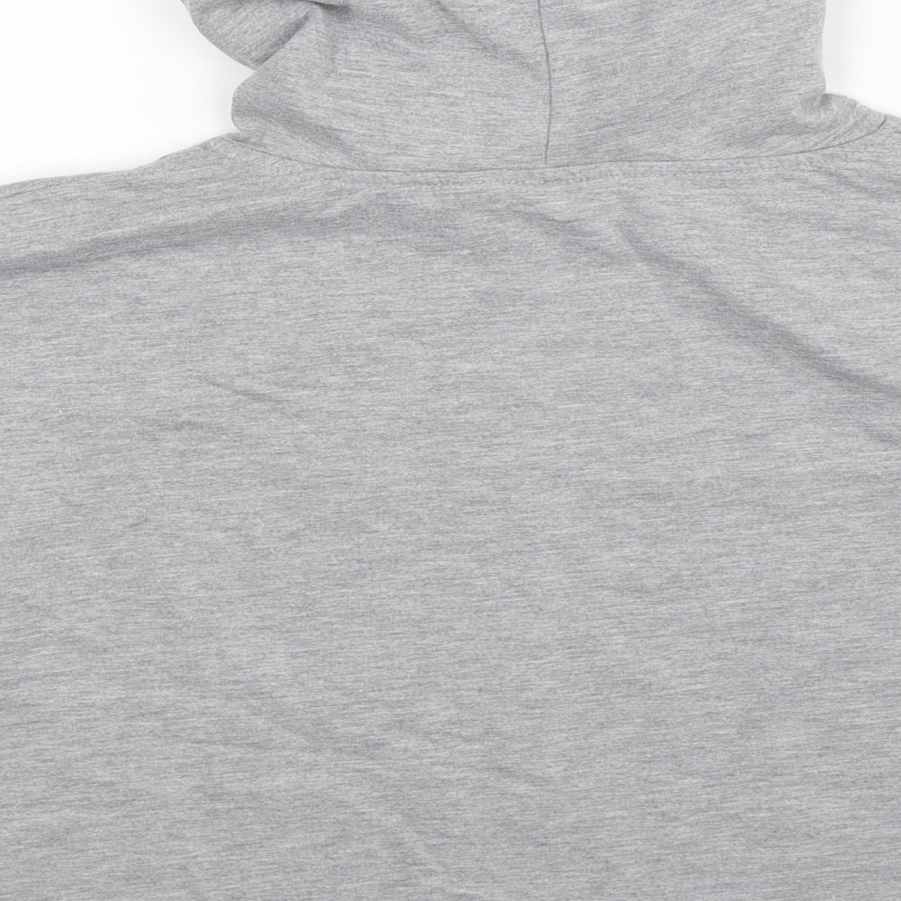 Love Island Womens Grey Striped Pullover Hoodie Size 12