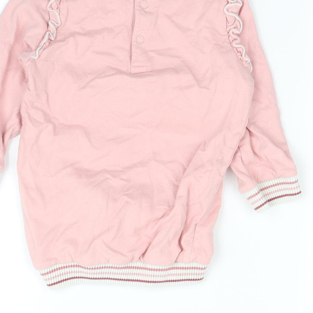 Preworn Girls Pink Pullover Jumper Size 2 Years