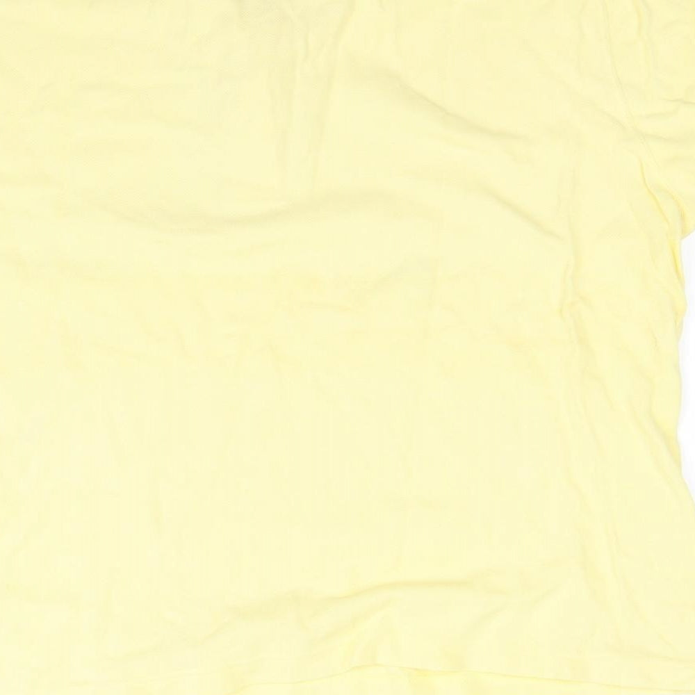 Alice Collins Womens Yellow Basic Polo Size L