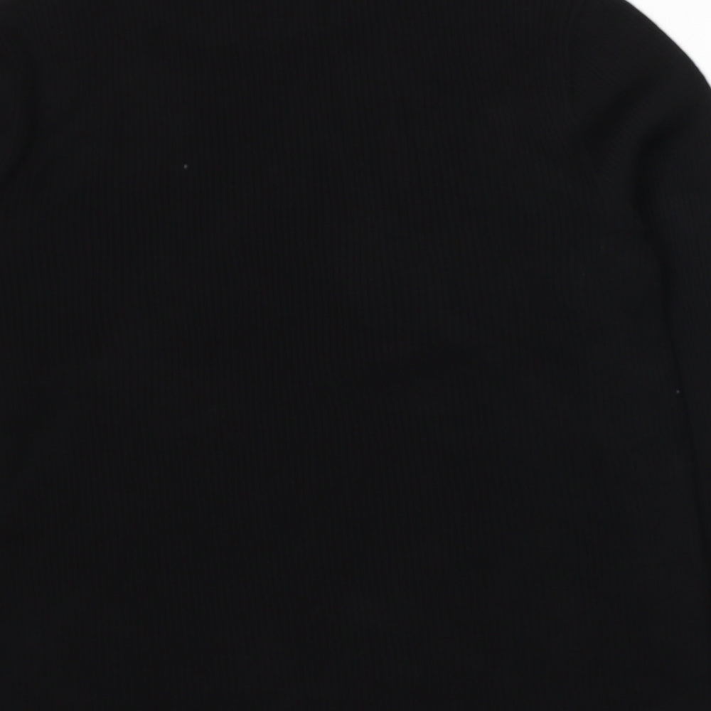 Afibel Womens Black Knit Pullover Jumper Size 14