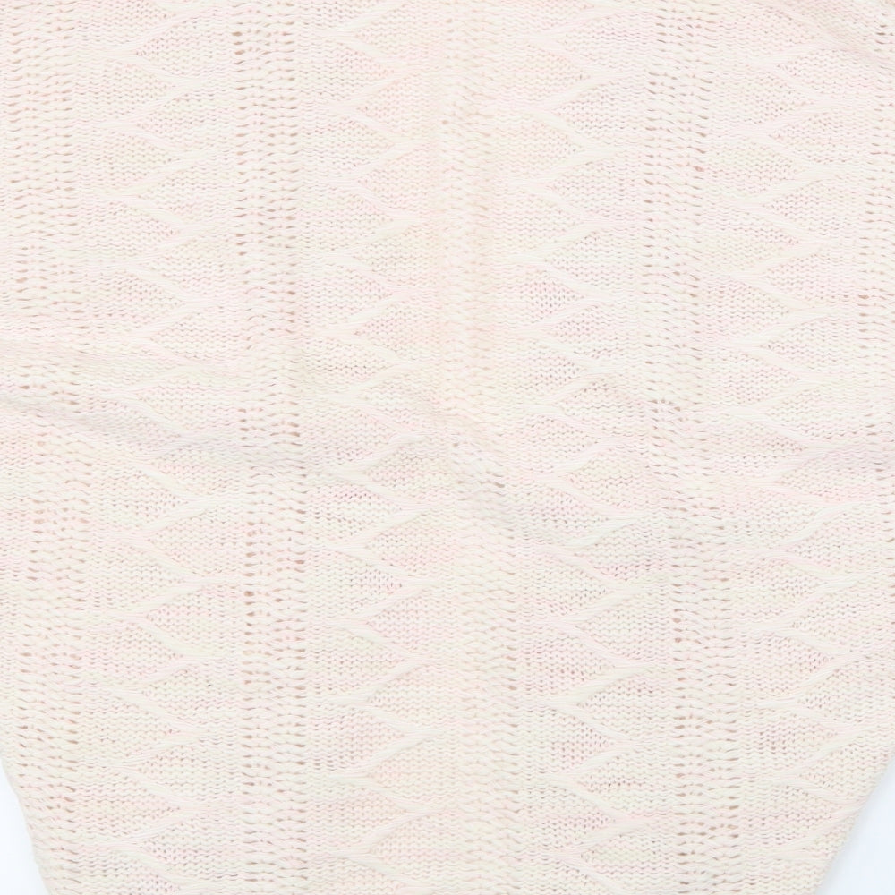 Boohoo Womens Pink Knit Cardigan Jumper Size M