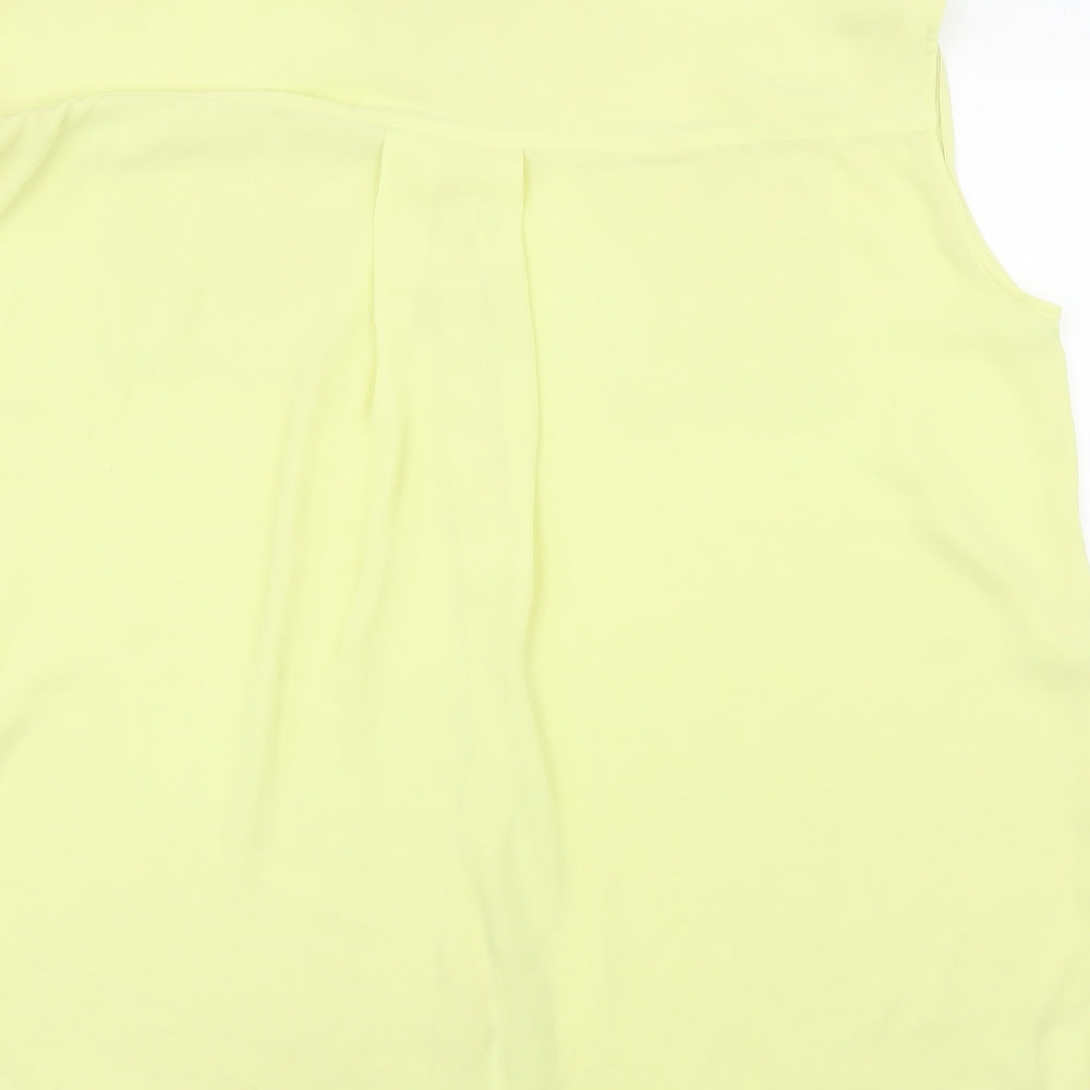 Monki Womens Yellow Basic Blouse Size M