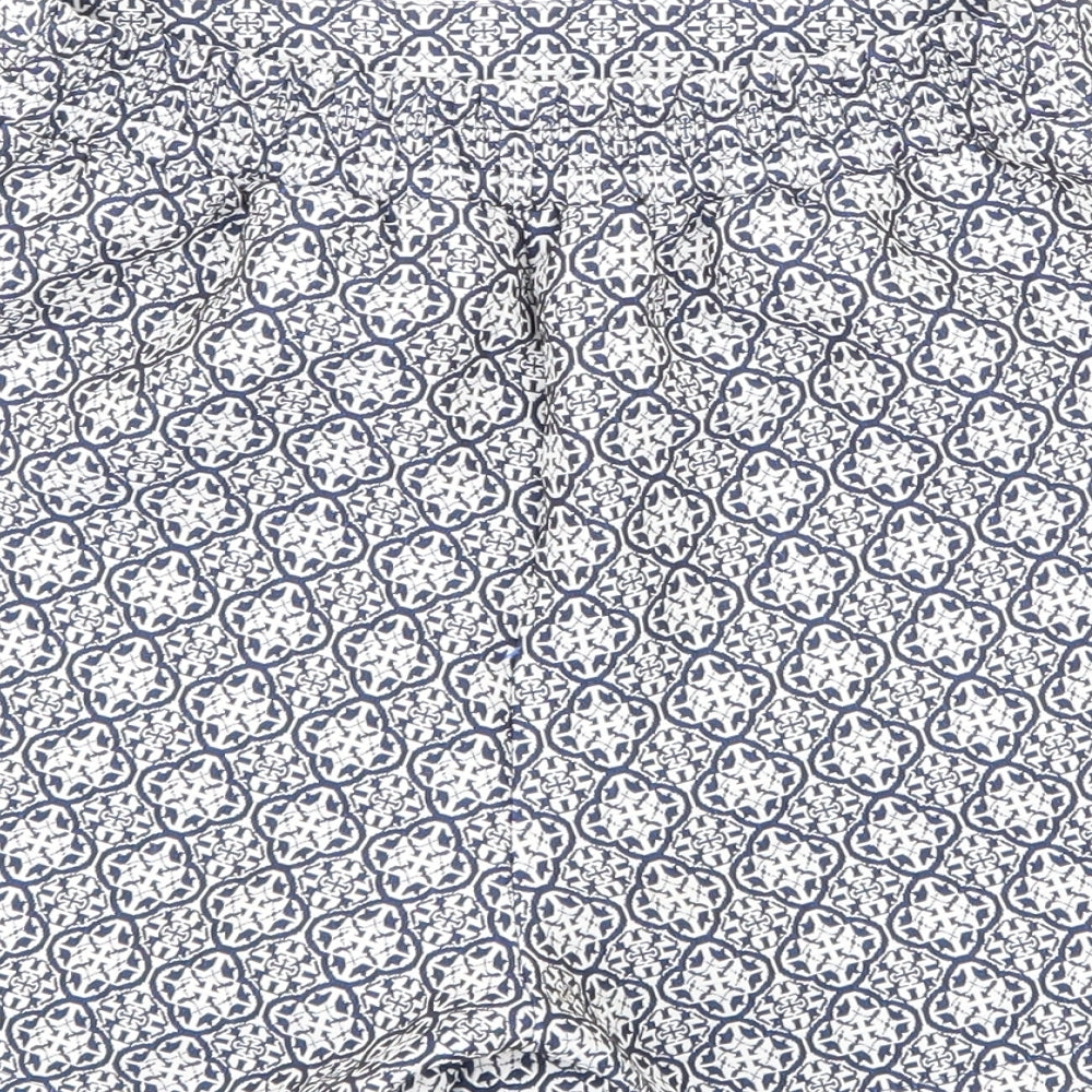 F&F Womens Blue Floral Hot Pants Shorts Size 23 in