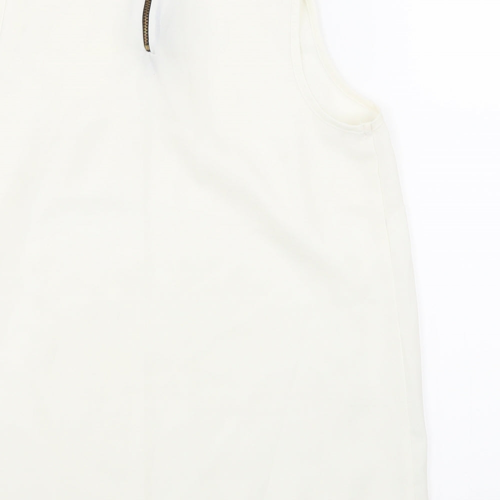 New Look Womens White Basic Tank Size 10