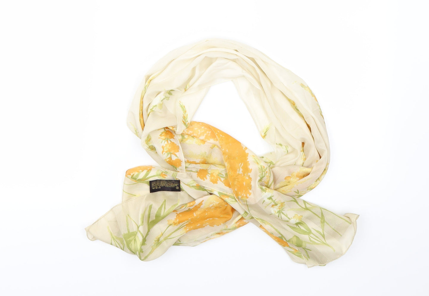 Tie Rack Womens Beige Floral Scarf