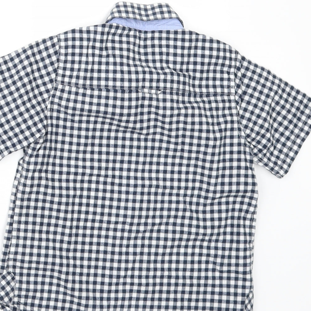 NEXT Boys Blue Check Kimono Button-Up Size 4 Years